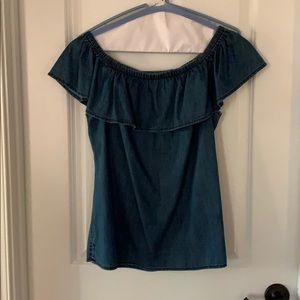 WHBM denim top